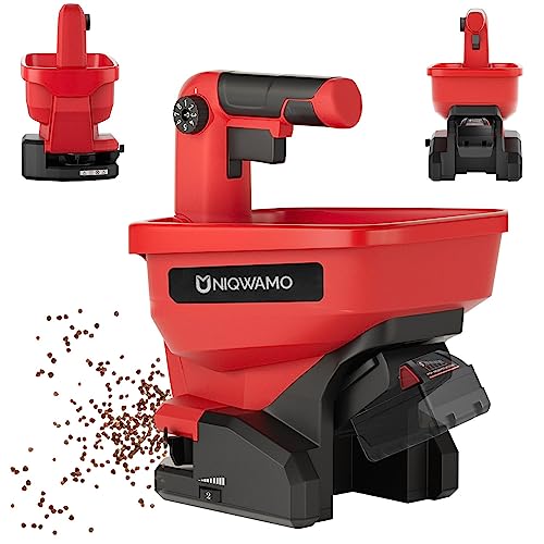 Uniqwamo Handheld Grass Seed Spreader for Milwaukee M18 Li-ion Battery, Available Year-Round, Grass Seeds, Rock Salt (Battery not Included)