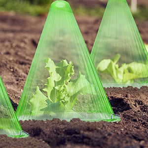 UCandy Pack 25 Garden Cloches for Plants,Reusable Plant Bell Cover,Protects Plants from Birds, Frost,Snails Etc,7.7" D x 8.7" H, Green (green-25 Pack)