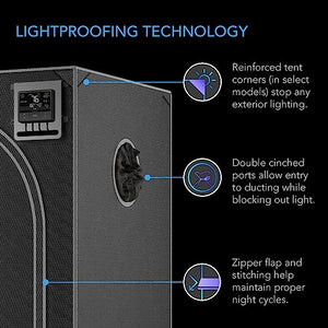 AC Infinity CLOUDLAB 743D 2-in-1 Advance Grow Tent, 48”x36”x72” Thickest 1 in. Poles, Highest Density 2000D Diamond Mylar Canvas, 4x3 for Hydroponics Indoor Growing