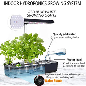 Hydroponics Growing System 12 Pods Herb Garden Indoor Herb Garden Starter Kit Auto Smart Garden Planter with Cycle Timing Function and Adjustable LED Lighting,Aeroponics Growing System,Herb Grower