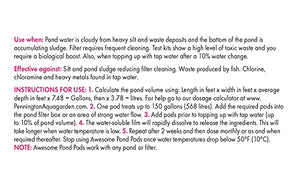 Pennington Aquagarden Awesome Pond Pods, Eats Pond Sludge, Makes Tapwater Safe, Reduces Filter Cleaning - 6 Pack,Brown