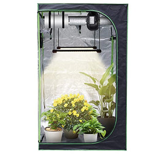 Nova Microdermabrasion 48'' x 48''x 80'' Grow Tent, 4'x4' Indoor High Reflective Mylar Hydroponic Growing Tent Room with Observation Window and Floor Tray for Plant Fruit Flower Veg