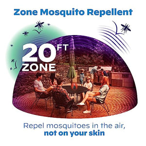 Thermacell E-Series Rechargeable Mosquito Repeller with 20' Protection Zone; Charcoal; Up To 9-Hr Battery Life; Includes 12-Hr Repellent Refill; DEET-Free Bug Spray Alternative; Scent Free