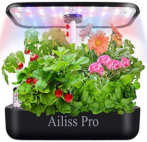 Hydroponics Growing System 12 Pods Herb Garden Indoor Herb Garden Starter Kit Auto Smart Garden Planter with Cycle Timing Function and Adjustable LED Lighting,Aeroponics Growing System,Herb Grower
