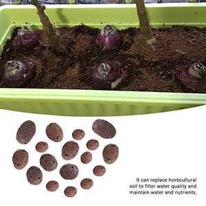 Clay Pebbles, Natural Organic Clay Pebbles, Hydroponic Clay Pebbles, Growing Media Anion Clay Rocks for Hydroponic System, Drainage, Decoration, Aquaponics