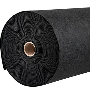VEVOR Geotextile Landscape, 6ft x 50ft 8 oz, Non-Woven PP Drainage 350N Tensile Strength & 440 N Load Capacity, for Ground Cover, Garden Fabric, French Drains, Black