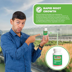 Hormex Rooting Powder #8 - for Moderately Difficult to Root Plants - 0.8 IBA Rooting Hormone for Plant Cuttings - Fast & Effective - Free of Alcohol, Dye, Gel & Preservatives for Healthier Roots, 21g
