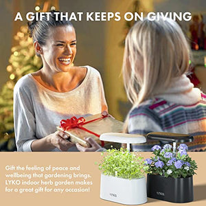 Hydroponics Growing System, LYKO 5 Pods Indoor Herb Garden with 70 LEDs Full-Spectrum Plant Grow Light, Hydroponic Herb Garden White,Gifts for Father or Mom