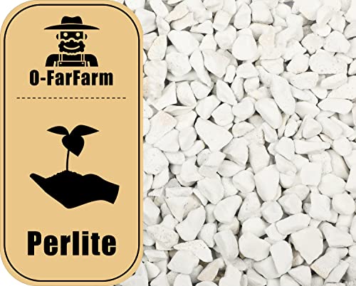 O-FarFarm Chunky Perlite Bulk, Horticultural Pearlite Coarse Perlite for Plants Indoor, Additive Conditioner Mix, Improve Drainage and Ventilation, Help Root Growth(5-10mm, 1qt, P-1)