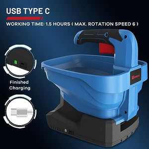 Enhulk Rechargeable Seed Spreader, Grass Seed Spreader, Fertilizer Spreaders, Seed and Ice Spreader, 2000mAh Built-in Lithium Battery