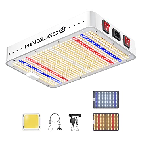 KingLED 2023 Newest 1000w LED Grow Lights with Yield LEDs 2x2ft Coverage Full Spectrum Grow Lights for Indoor Hydroponic Plants Greenhouse Growing Lamps Veg Bloom Daul Mode