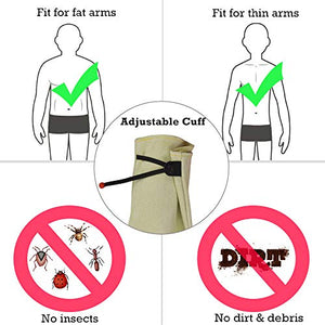 GLOSAV Gardening Gloves Thorn Proof for Rose Pruning & Cactus Trimming, Long Leather Garden Gloves for Women & Men (Medium)