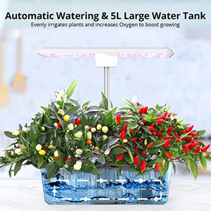 Agrestem Hydroponics Growing System 12 Pods, Indoor Garden Up to 23", Indoor Growing System with 100 36W LED Grow Light of 5 Colors, Tweezers, Automatic Timer and LED Full Spectrum
