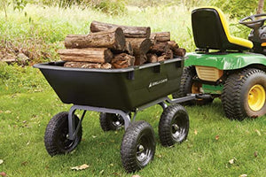 Gorilla Carts GOR6PS Poly Yard Dump Cart, Heavy-Duty Convertible 2-in-1 Handle, 1-(Pack), Black