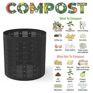 SINCETHEN 220 Gallon Compost Bin, Expandable Out Door Composter Large Size Easy Assembly