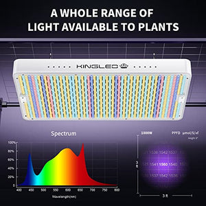 KingLED 2023 Newest 1000w LED Grow Lights with Yield LEDs 2x2ft Coverage Full Spectrum Grow Lights for Indoor Hydroponic Plants Greenhouse Growing Lamps Veg Bloom Daul Mode