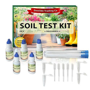 Soil Test Kit -140 Test- Testing PH Ammonia Nitrogen Phosphorus and Potassium - Tester for Your Vegetable Garden Lawn and Soil