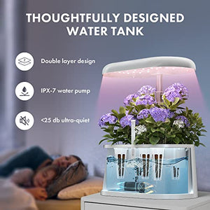 Hydroponics Growing System, LYKO 5 Pods Indoor Herb Garden with 70 LEDs Full-Spectrum Plant Grow Light, Hydroponic Herb Garden White,Gifts for Father or Mom