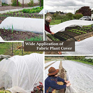 Valibe Plant Covers Freeze Protection 10 ft x 30 ft Floating Row Cover Garden Fabric Plant Cover for Winter Frost / Sun Pest Protection (10FT X 30FT)