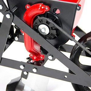 Chapin 8701B Garden Push Seeder Planter With 6 Seed Plates for up to 20 Varieties of Seeds, Zinc Plow Blade, Row Marker, Powder Coated Steel Frame, Red/Black