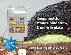 Mulch Glue - Concentrated Gallon - Glues & Locks Mulch, Pine Straw, Dust & Dirt- Professional Grade Landscape Glue
