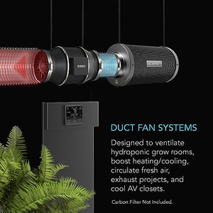 AC Infinity CLOUDLINE PRO T10, Quiet 10” Inline Duct Fan with Temperature Humidity VPD Controller, WiFi Integrated App Control - Ventilation Exhaust Fan for Heating Cooling, Grow Tents, Hydroponics