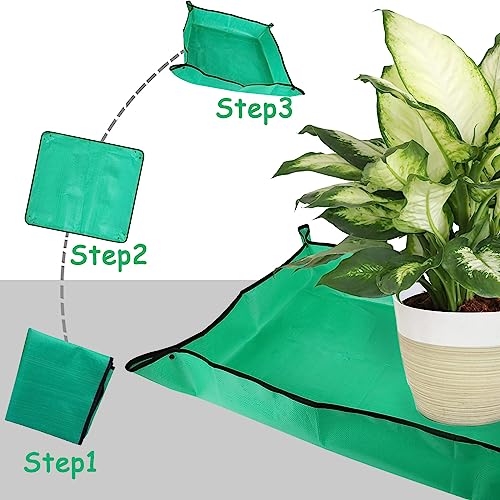 indoor plant pot mats Potting Tray Mat, 29.5"x39.4" Plant Repotting Mat, Waterproof Potting – Groweze