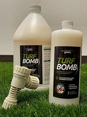 Purchase Green Turf Bomb 1 Gallon Bottle- Indoor and Outdoor Enzymatic Cleaner Odor Eliminator for Pet Urine and Artificial Turf