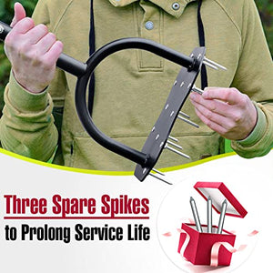 Jardineer Spike Lawn Air Aerator - Grass Aerator Lawn Tool with Spare Spikes, Manual Yard Aerator for Lawn, Garden Aerator Tool for Compact Soil