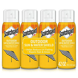 Scotchgard Outdoor Water & Sun Shield Fabric Spray, Water Repellent Spray for Spring and Summer Outdoor Gear and Patio Furniture, Fabric Spray for Outdoor Items, 10.5 Oz, 4 Count