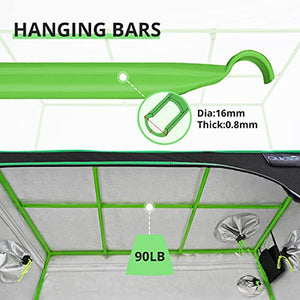 Quictent Approved 48"x24"x72" Reflective Mylar Hydroponic Grow Tent with Heavy Duty Anti-Burst Zipper and Floor Tray for Indoor Plant Growing 4’x2’
