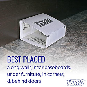 TERRO T3206SR Non-Toxic Indoor Spider, Ant, Cockroach, Centipede, and Crawling Insect Trap - 12 Traps