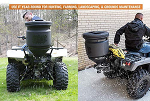 Buyers Products ATVS15A ATV All Purpose Broadcast Spreader for All-Seasons Hunting Deer Feeder, Seed, Fertilizer, Rock Salt and More, 15 Gallon Capacity, Black, 12