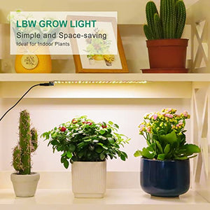 LBW Plant Grow Light, Full Spectrum Grow Light for Indoor Plants, 270 LEDs Growing Lamp with Auto On/Off Timer 4/8/12H, 3 Lighting Modes, 10 Dimmable Levels, Suitable for Plant Growth, 2 Pack