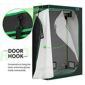 Quictent Approved 48"x24"x72" Reflective Mylar Hydroponic Grow Tent with Heavy Duty Anti-Burst Zipper and Floor Tray for Indoor Plant Growing 4’x2’