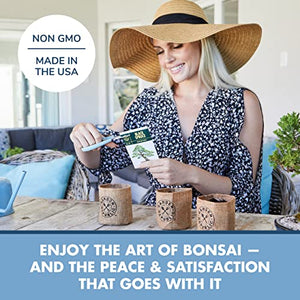 Bonsai Tree Kit - Grow 3 Mini Bonsai Trees, Indoor Plant Growing Kit - Bonsai Starter Kit with Bonsai Seeds, Soil, Planters & Shears, Gardening Gifts for Women, Fathers Day Gardening Gifts