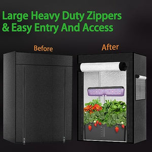 Grow Tent for Aerogarden Hydroponic Grow System,18.9''x13.7''x20.8'',High Reflective Mylar for Hydroponic Indoor Plants,Grow Machine Protective Cover,Black Indoor Hydroponic Anti-Light Complete System