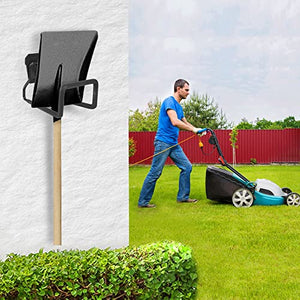 PeoMev Metal Garden Hose Holder - Heavy Duty Hose Hanger Wall Mounted Water Hose Holder for Outside Yard, Durable Hose Reel Hose Hooks for Water Hose, Extension Cords (1pc Black)