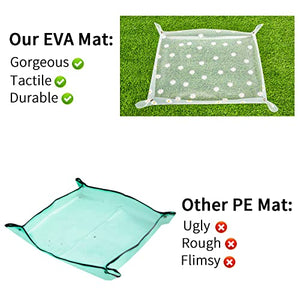 Azureblue Repotting Mat for Indoor Plants Waterproof Clear Potting Mat Foldable Plant Potting Repotting Tray Portable Gardening Tray to Control Mess for Indoor House Plants Succulents 31.5 x 23.6