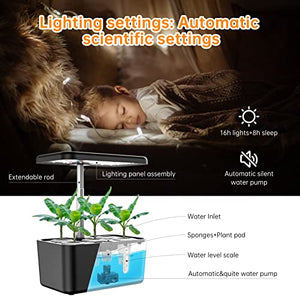 Garden hydroponic Growing System Indoor with 3 led Grow Light Modes,Indoor Grow Kitcan,be Used Anywhere Indoors,herb Garden