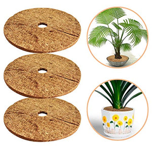 ZeeDix 3 Pcs Coconut Fibers Mulch Ring Tree Protector Mat, 14 Inch Coco Coir Tree Protection, Tree Ring Mats Tree Disc Plant Cover for Indoor or Outdoor