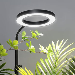 LORDEM Grow Light for Indoor Plants, Full Spectrum Plant Light with Auto Timer for 4/8/12H, 72 LEDs Growth Lamp with 4 Dimmable Levels, Height Adjustable Stand, Ideal for Tall Plants Growing