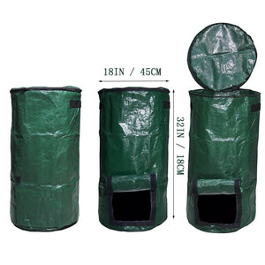 Compost Bin Bags 34 Gallon Compost Bin Garden Compost Bin Bags for Garden Yard Garbage Cans (Green 1pc)