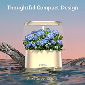 inbloom Hydroponics Growing System, Upgrade Indoor Herb Garden 3.0 with More 20% Red Grow Light, Plants Germination Kit, No Installation, Height Adjustable, Automatic Timer, Gifts for Friend - Gold