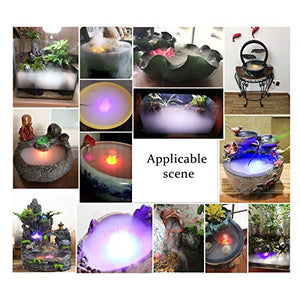 Halloween Mist Maker,Halloween Lights fog Machine Ultrasonic Mist Water Pond Fogger 12 LED Red Yellow and Blue Light Flashes for Halloween Party Decorations and Rockery Fishtank Vase Birdbath Deco