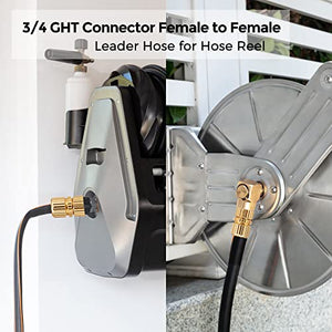 Giraffe Tools Leader Hose 5/8" x 6ft, Custom Length, No Kink, Flexible, Leakproof Water Hose, Double Female Fittings, 600 Burst PSI, 6ft, Black Orange