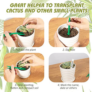 Fecsam 17 Pack Seed Planter Tool Set, Hand Seeder, Mini Sowing Seed Dispenser Sower, Seedlings Dibber and Widger, Ideal Gardening Tools for Planting Vegetables, Flowers
