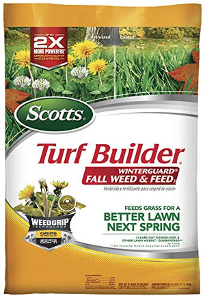 Scotts Turf Builder WinterGuard Fall Weed & Feed3, Weed Killer Plus Fall Fertilizer, 5,000 sq. ft., 14.29 lbs.