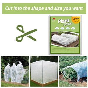 SUNPRO Plant Covers Freeze Protection,10Ft x 30Ft Reusable Floating Row Cover, Freeze Protection Plant Blankets for Cold Weather 1.0 oz/yd² (Support Hoops Not Included)