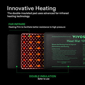 VIVOSUN 10"x 20.75" Seedling Heat Mat and Digital Thermostat Combo Set, UL & MET-Certified Warm Hydroponic Heating Pad for Germination, Indoor Gardening, Greenhouse